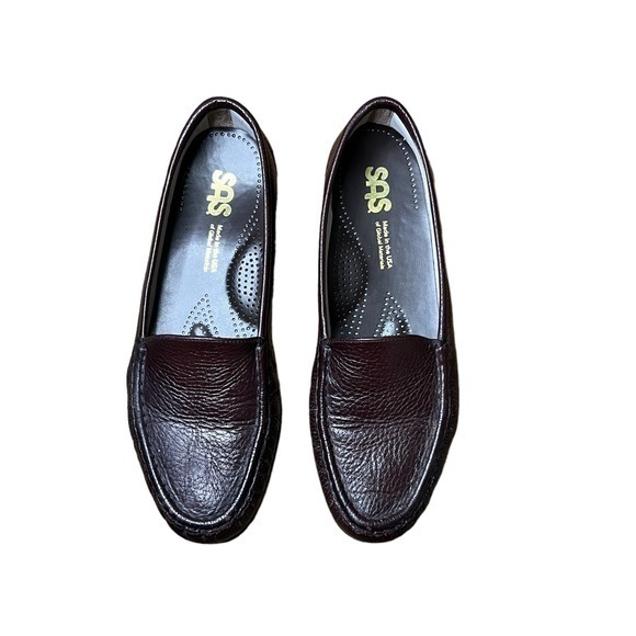 SAS‎ Tripad Comfort Slip On Maroon Leather Moccasins Loafers Women's Size 9 M - Picture 1 of 8